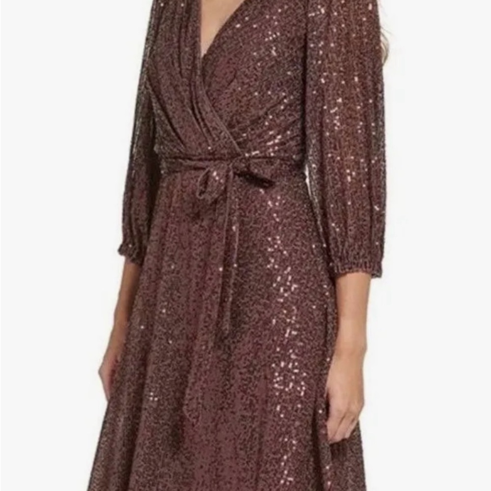 DKNY Brown Sequin Dress